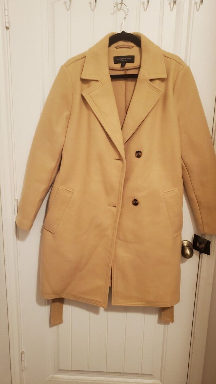 NWT Andrew Marc Marc New York Camel Coat  MSRP $129 Sz . L